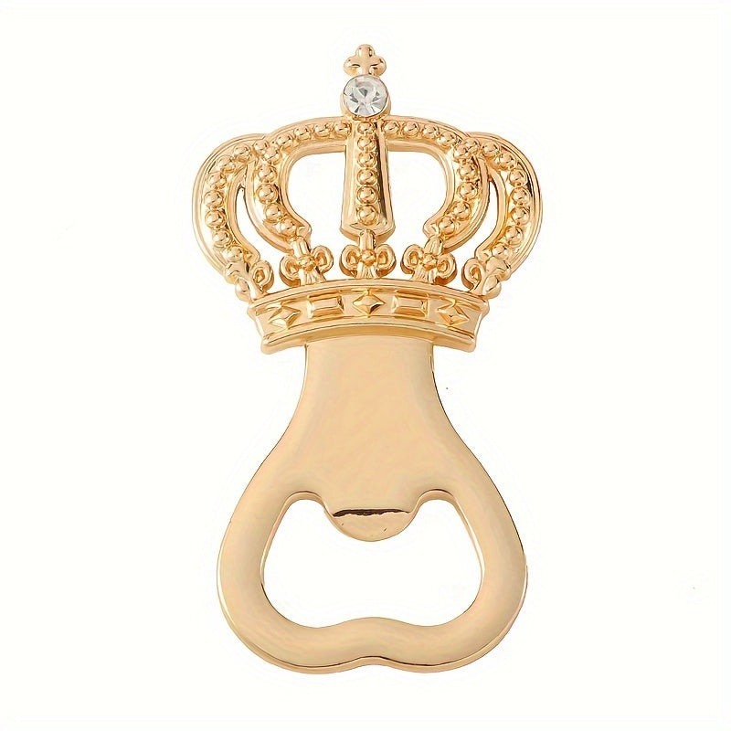 Gold Crown Bottle Opener Set for Parties and Gifting Durable Metal
