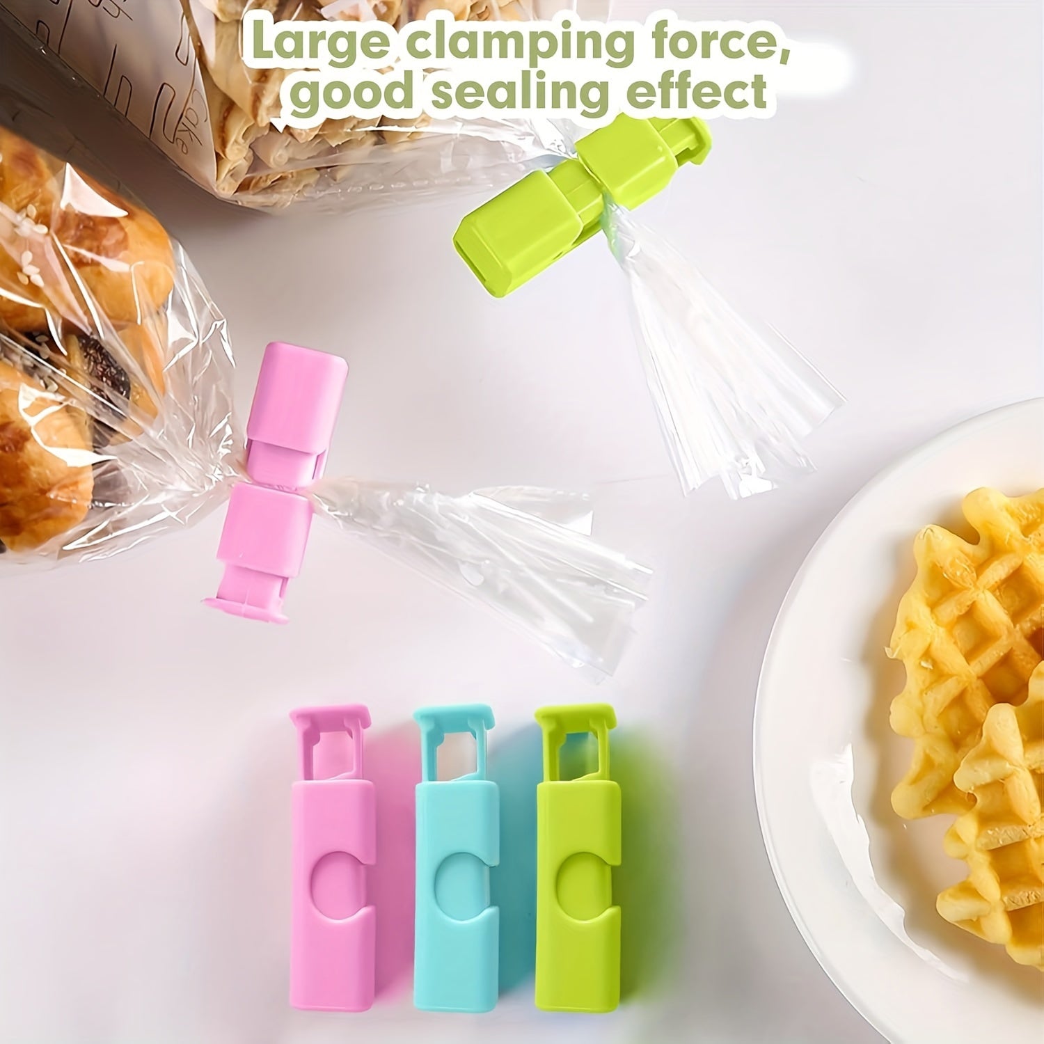 Pinzas de cierre para bolsas de comida selladas Multi-Conjunto, 2, 4, 6 piezas, a prueba de humedad, organizador de cocina