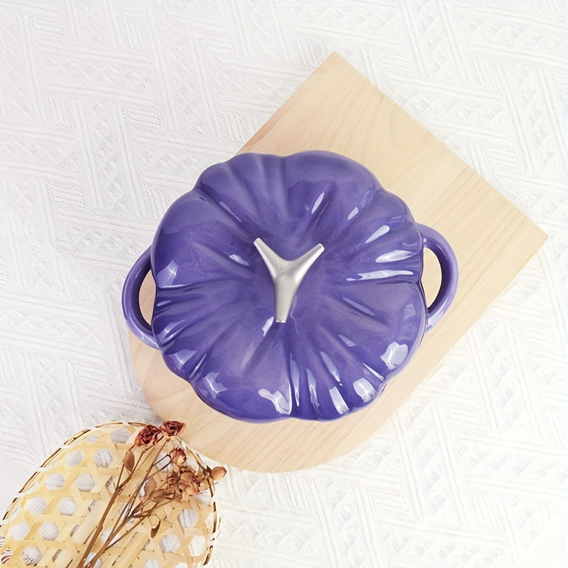 Ushbu ko'p maqsadli qovoq shaklidagi emal qozon uy uchun juda mos keladi, sho'rva tayyorlash uchun ideal. U yopishqoq emas va induksiya, keramika, elektr, halogen va gaz plitalarida ishlatilishi mumkin.