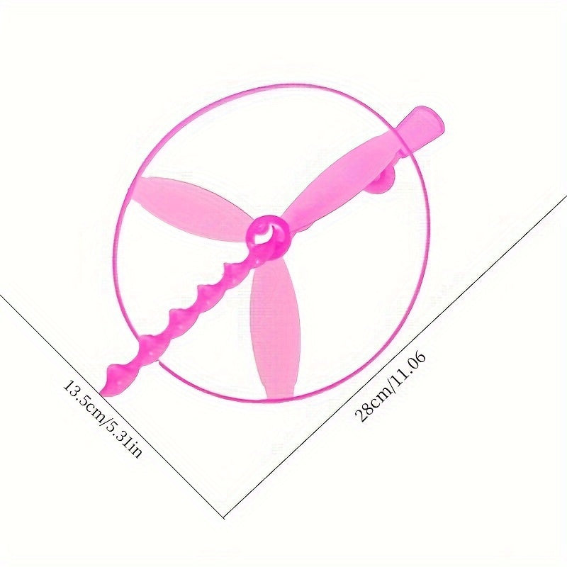 40 Pieces Hand Push and Rotate Disc Helicopter Toy Set for Outdoor Camping Lawn Games