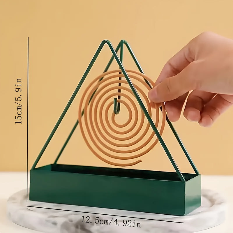 Minimalist Iron Mosquito Coil Holder with Ash Catcher Indoor Outdoor