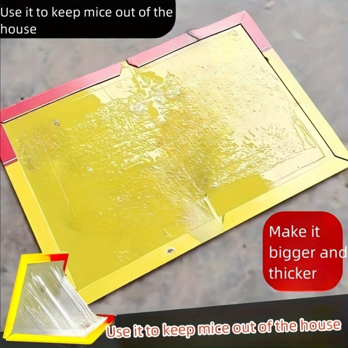 5pcs Non-Toxic Sticky Mouse Traps - Strong Adhesive Durable Invisible