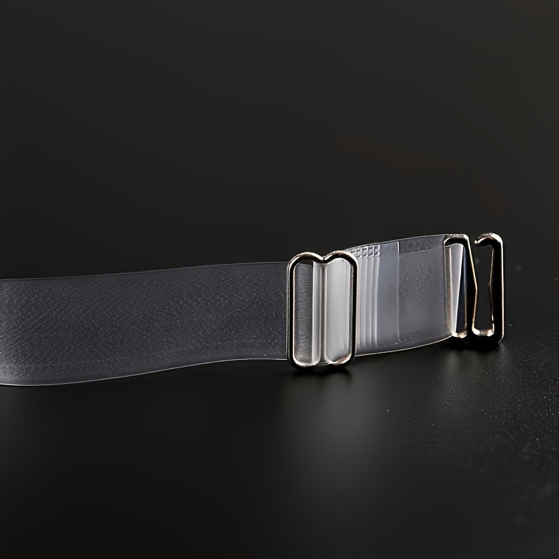 8-Pack Transparent Shoulder Straps with Metal Buckles for Women's Lingerie