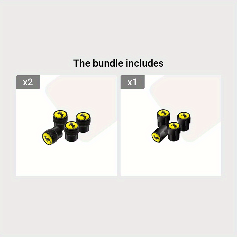 Juego de 4 tapas de válvula de neumático de metal para coche con diseño de ciervo