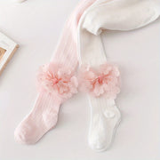 Girls' Summer Mosquito-Proof Floral Bow Leggings Cotton Blend 2 Pack