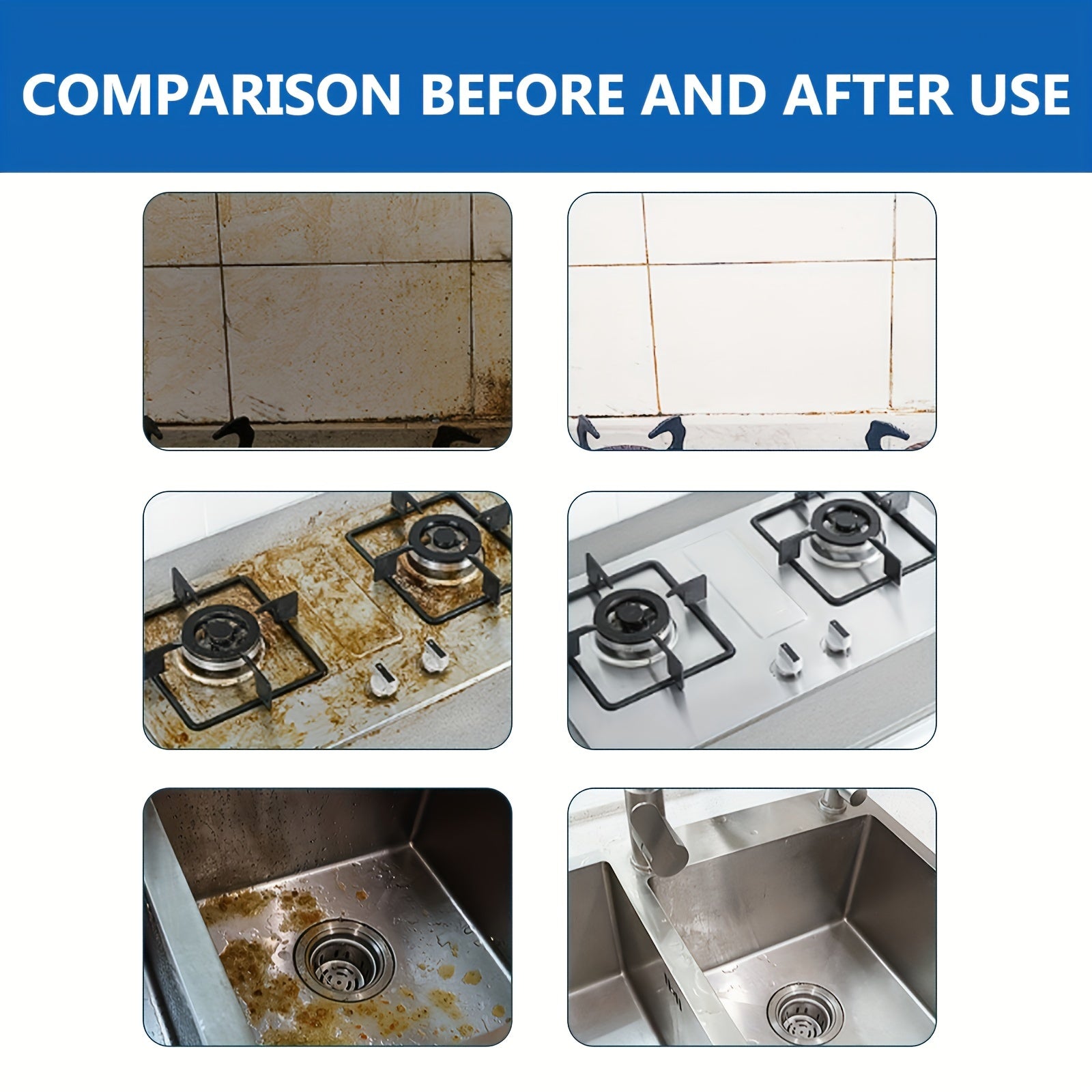 Multi-Purpose Kitchen Cleaning Tablets Heavy Duty Oven Grill Stove Cleaner