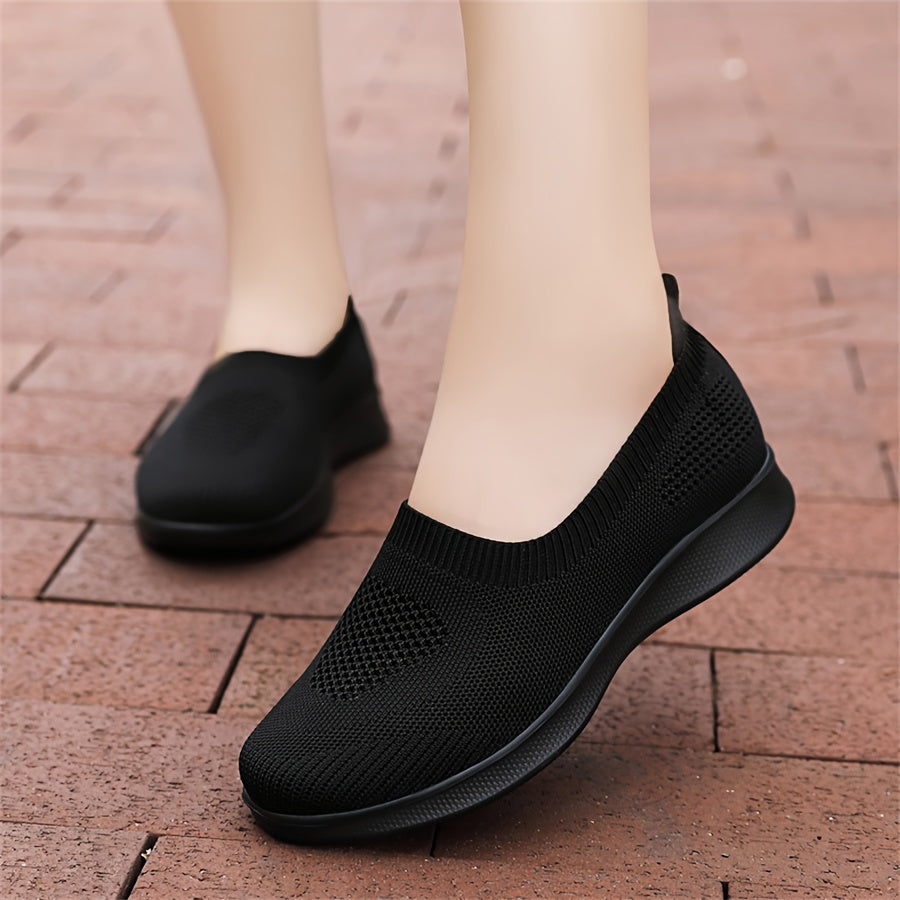 Women's Mesh Sneakers Breathable Lightweight Slip-On Walking Shoes
