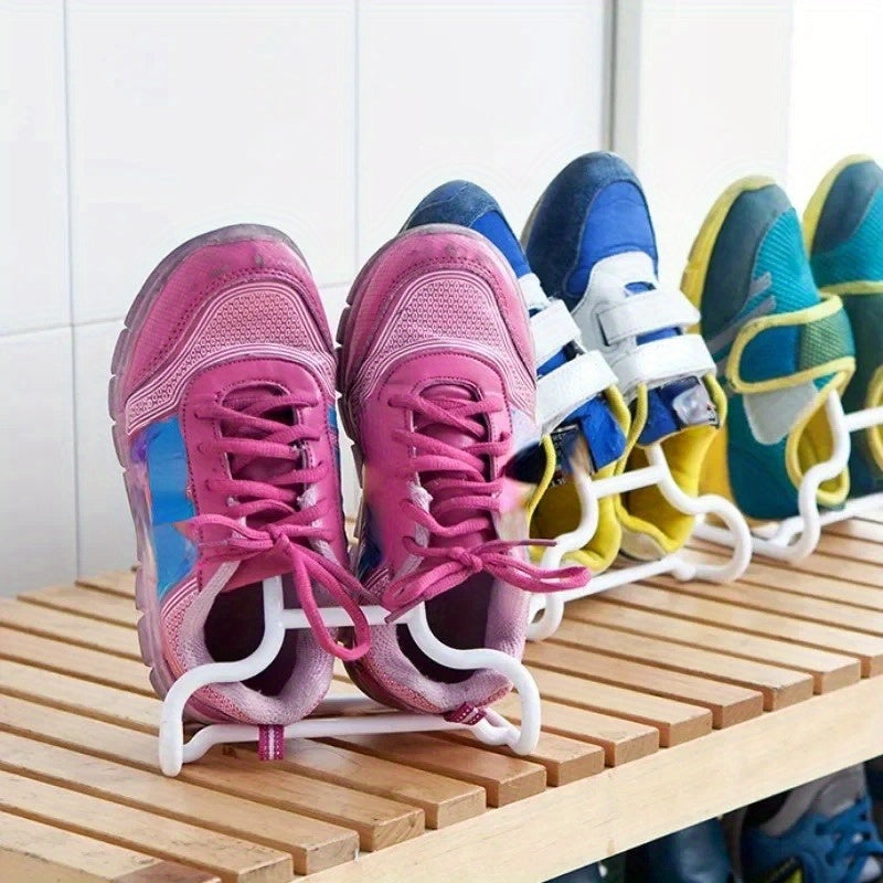 8pcs Plastic Shoe Organizer Set Hanging Racks for Home Storage