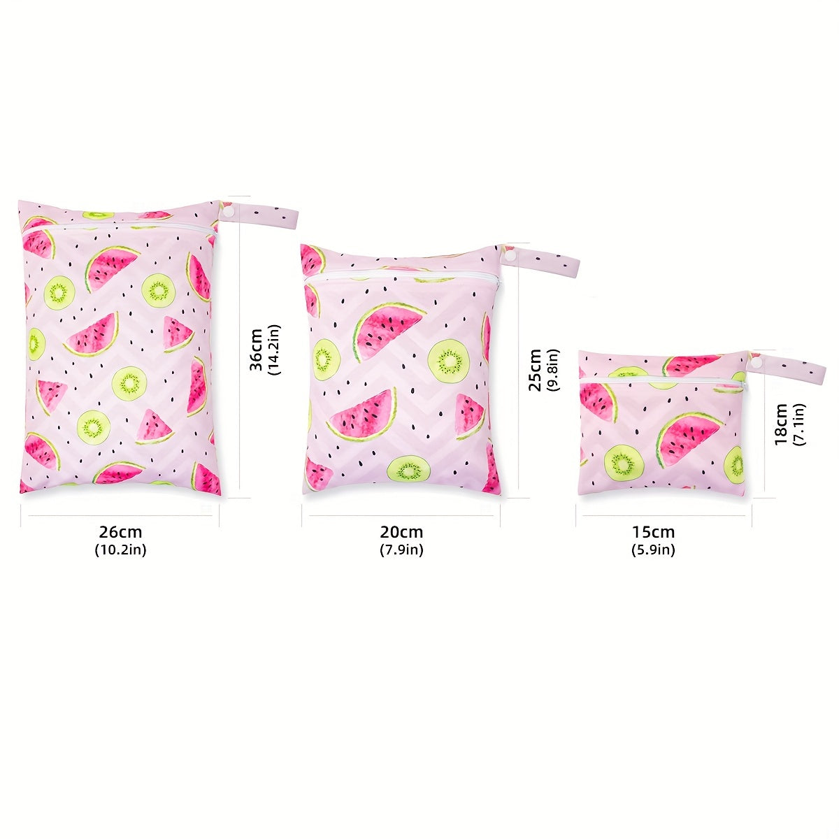 Diaper Bag Set Waterproof Reusable Wet Dry Bags with Zipper Pockets for Cloth Diapers Travel