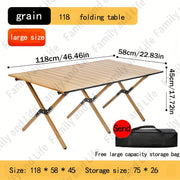 Extra-Wide 120cm Portable Folding Table for Camping and Picnics Sturdy Steel