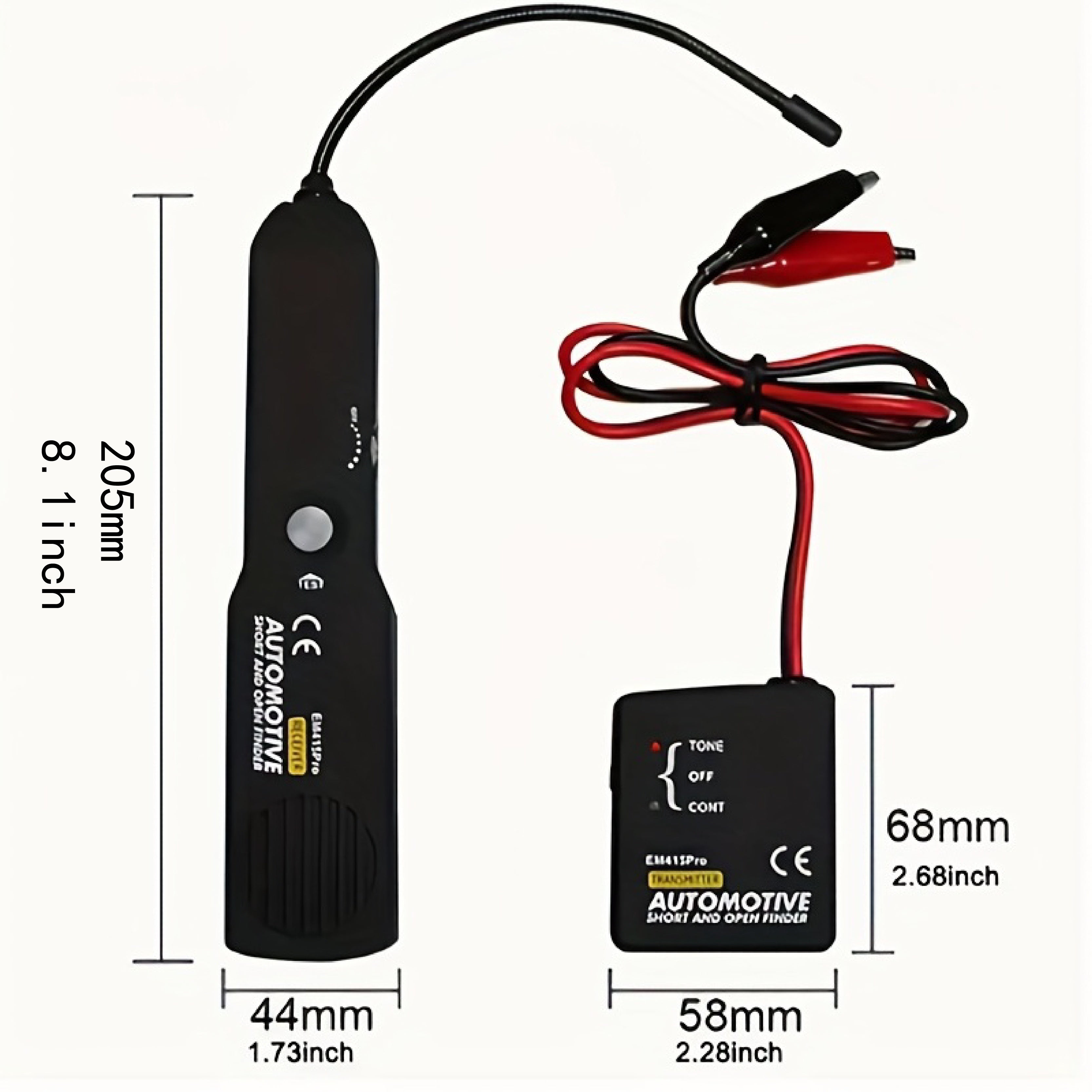 Avtomobil transponder testeri moslashuvchan prob kabeli transport vositalarini ta'mirlash detektori