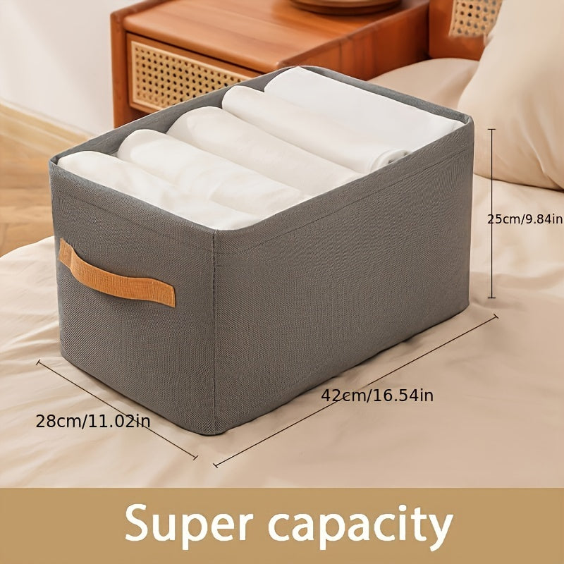 Durable Storage Box with Handles for Clothes Toys and Home Organization