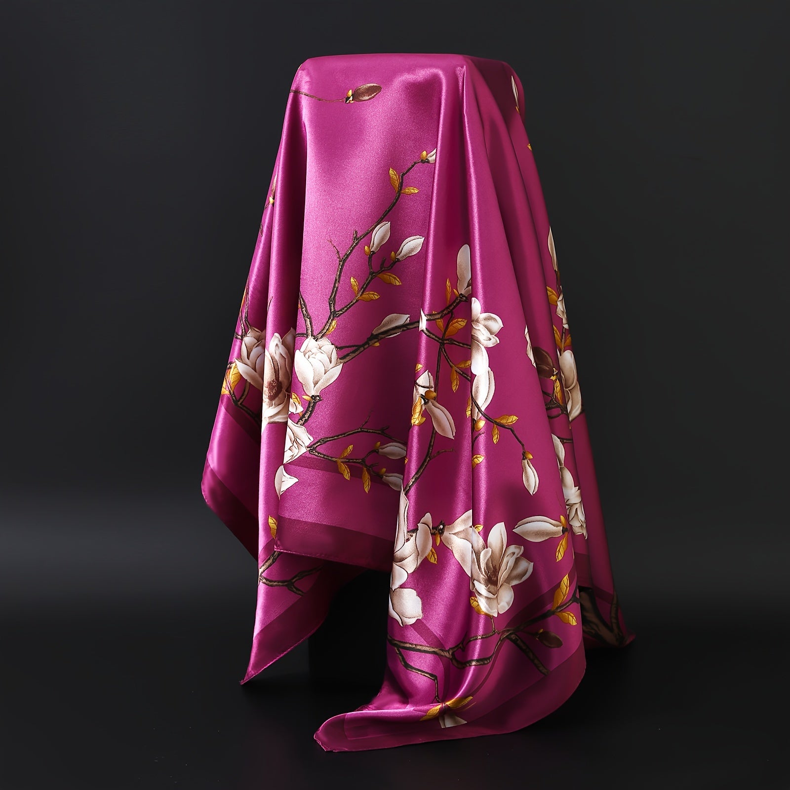 90x90cm kvadrat sharf yengil bosma polyester moda aksessuari quyoshdan himoya qilish uchun