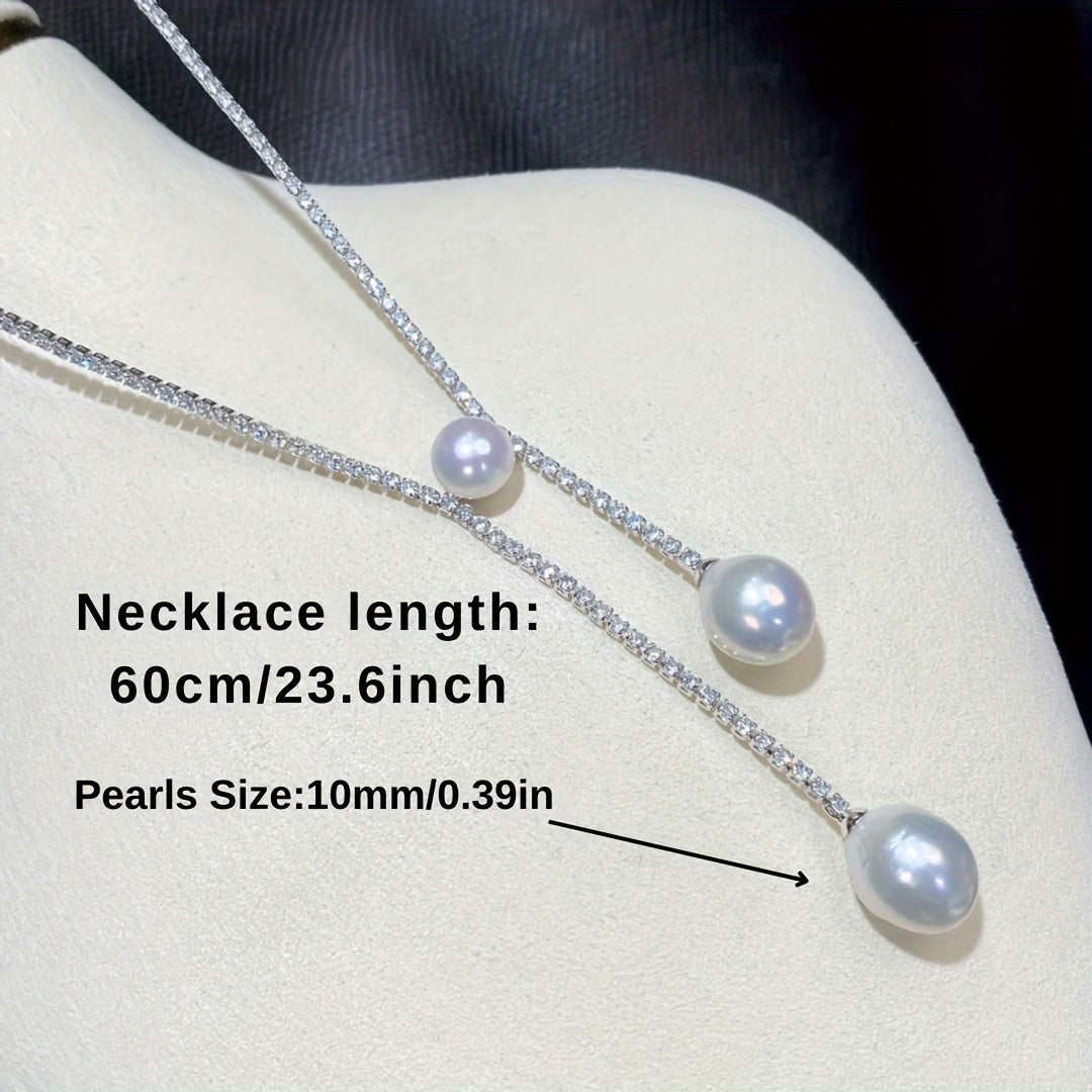 Freshwater Pearl Necklace for Women Baroque Minimalist Elegant Jewelry
