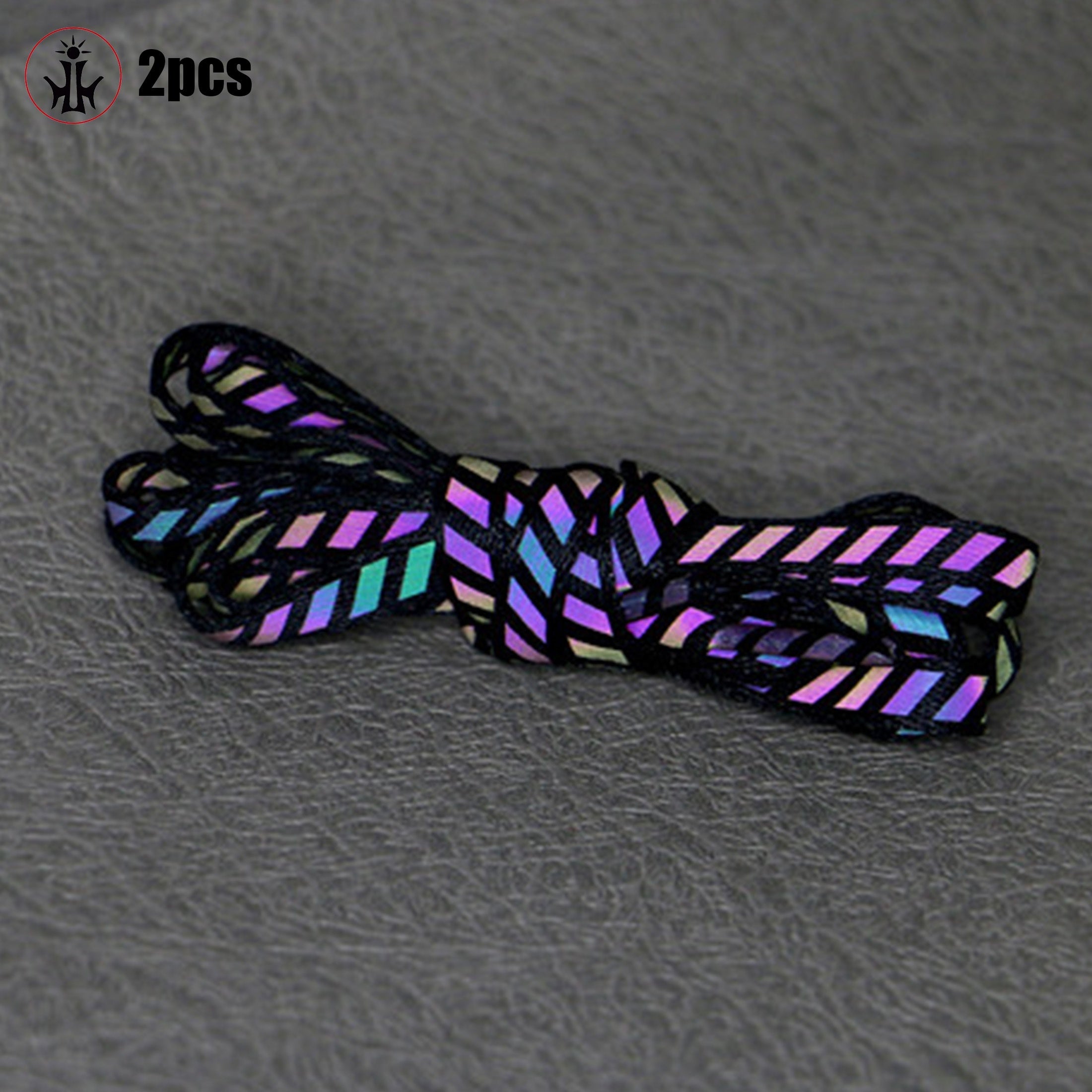 Unisex Polyester Reflective Flat Shoelaces, Night Visibility, Hand Washable