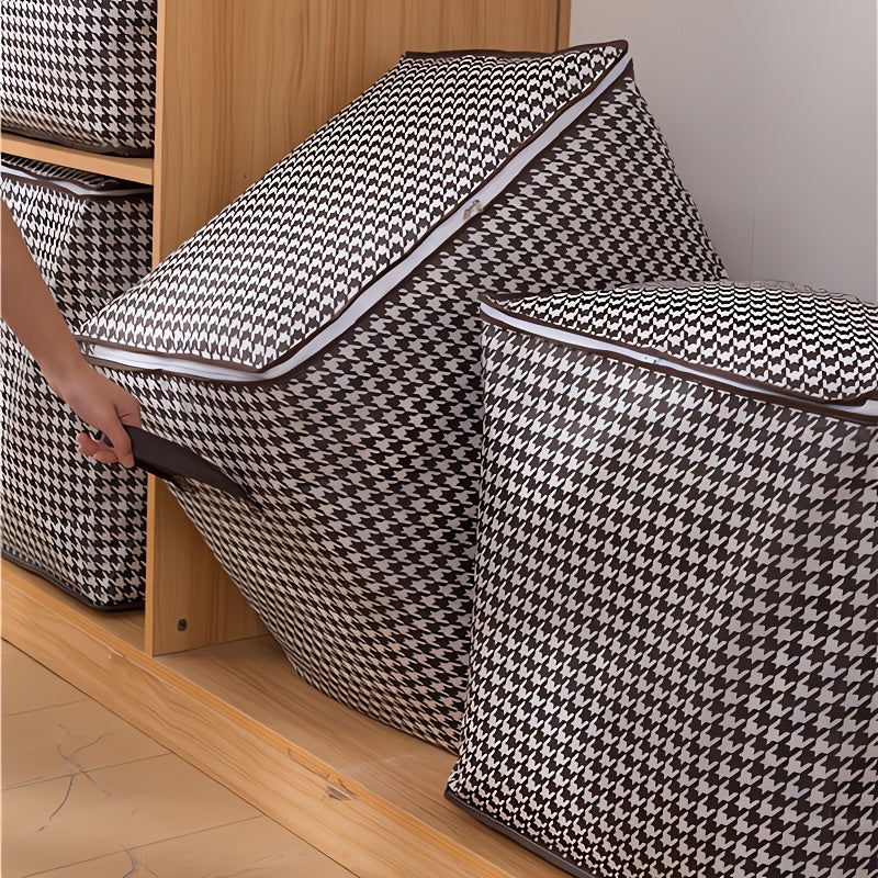 Qulay foydalanish uchun belgilangan yelka tasmasi bilan egiluvchan to'qilgan saqlash sumkasi. Qo'l bilan yuvilishi mumkin, fermuari bor. Kiyimlar va ko'rpa-to'shaklar uchun suv o'tkazmaydigan tashkilotchisi, ko'chish va sayohat uchun ideal. Qulay