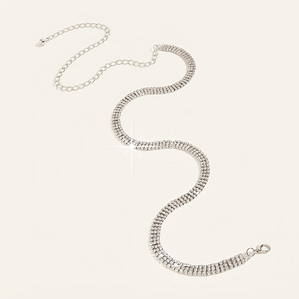 Женская цепочка на талию с rhinestone, летняя модная бижутерия, стильное украшение-цепочка