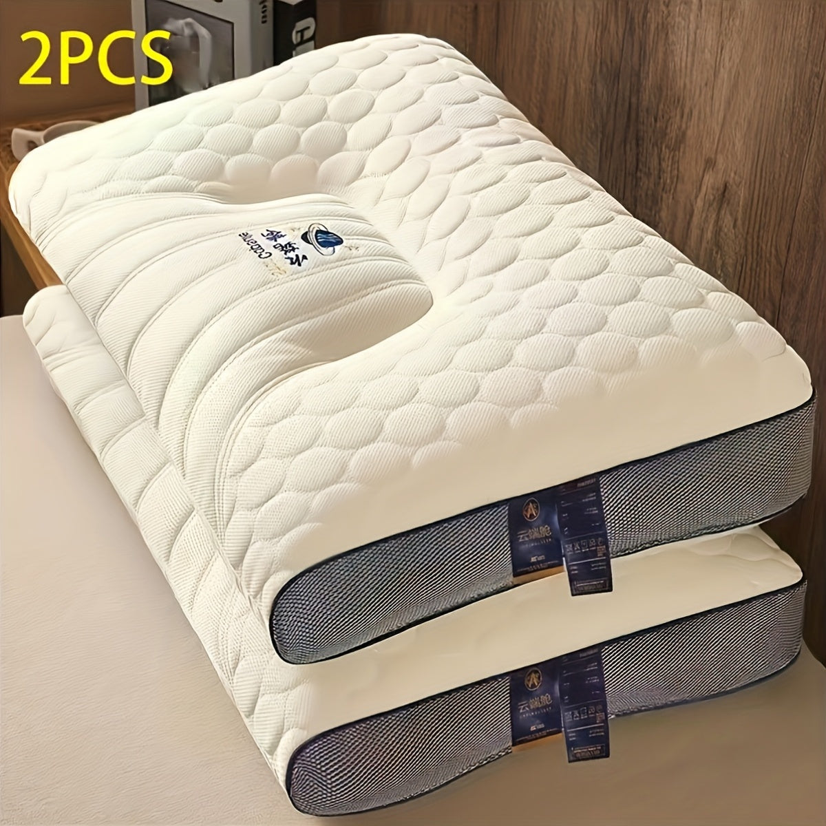Memory Foam Pillow with 3D Massage Technology for Neck and Cervical Support