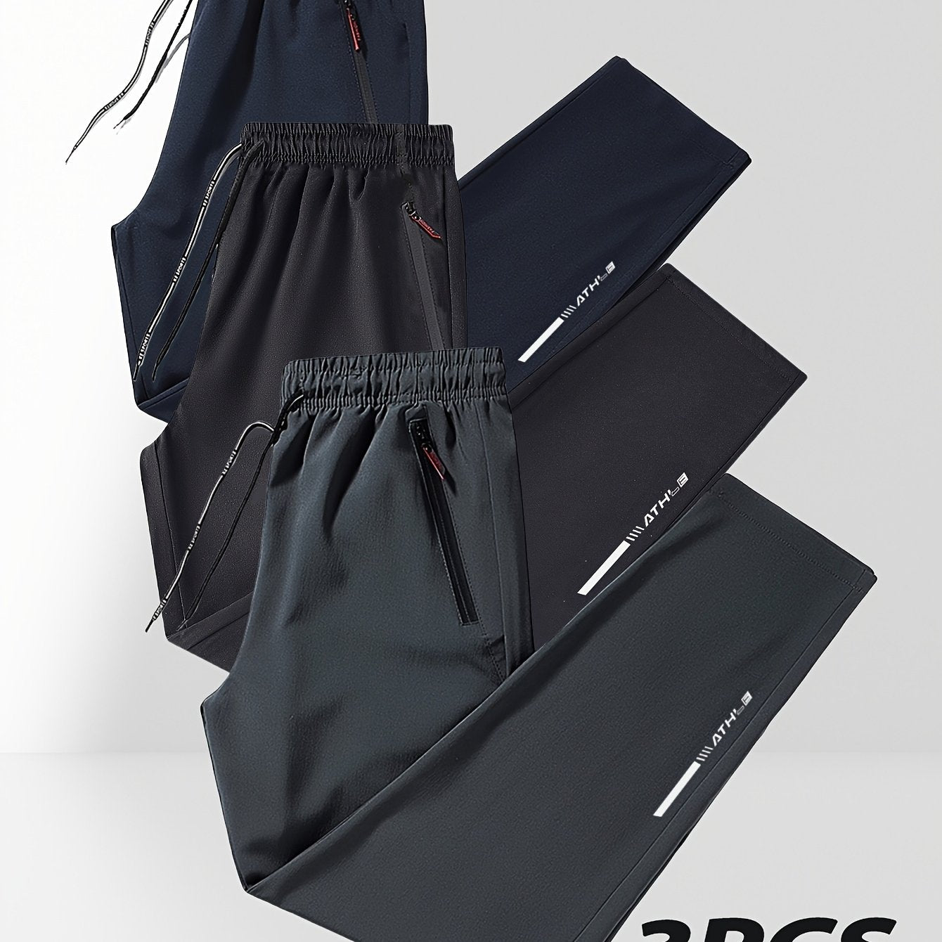 Pantalones casuales para hombre de poliéster con estampado, corte regular, primavera-verano, tallas grandes