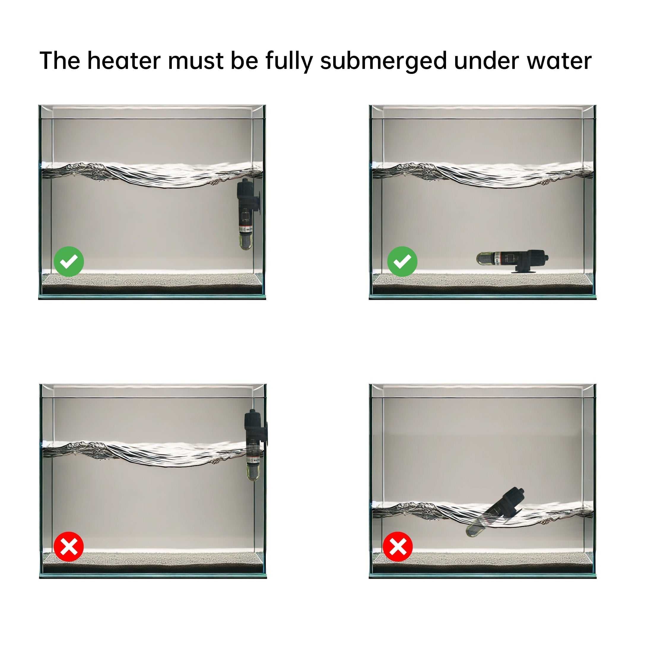 Calentador de acuario sumergible USB de 10W para acuarios pequeños de hasta 19 litros