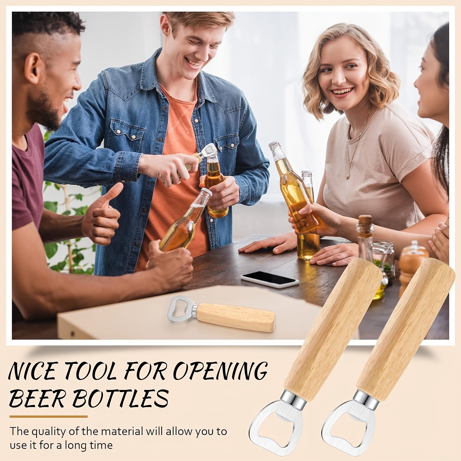 Custom Engraved Wood Handle Bottle Openers for Gifting and Events