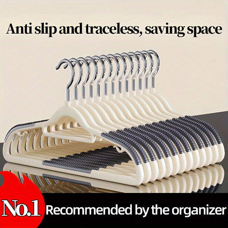 Plastic Anti-Slip Hangers with Space-Saving Design for Clothes Organization