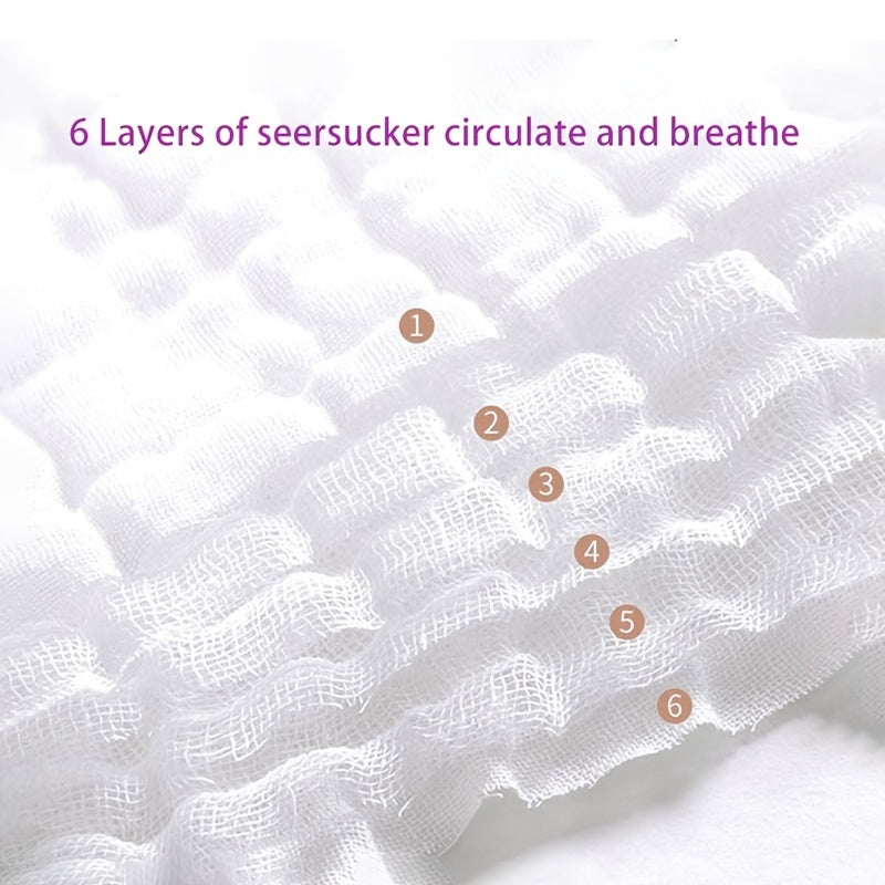 Soft and Cozy 6-Layer Gauze Swaddle Blanket with Cartoon Design in Vibrant Colors