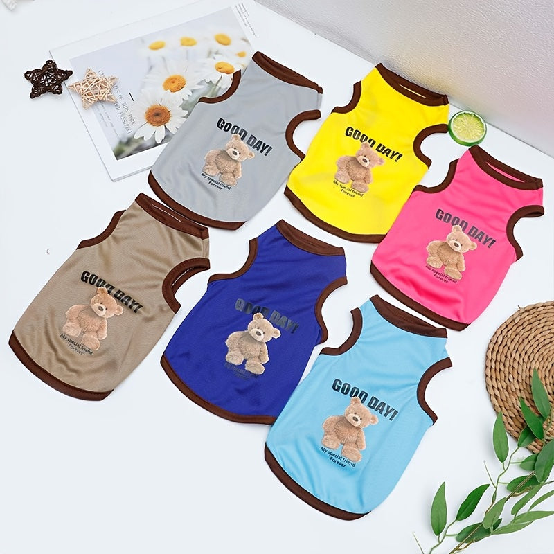 Breathable Summer Pet Clothes Lightweight Vests for Dogs and Cats Small Size