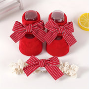 Baby Toddler Cotton Blend Socks and Hairbands Set for All Seasons