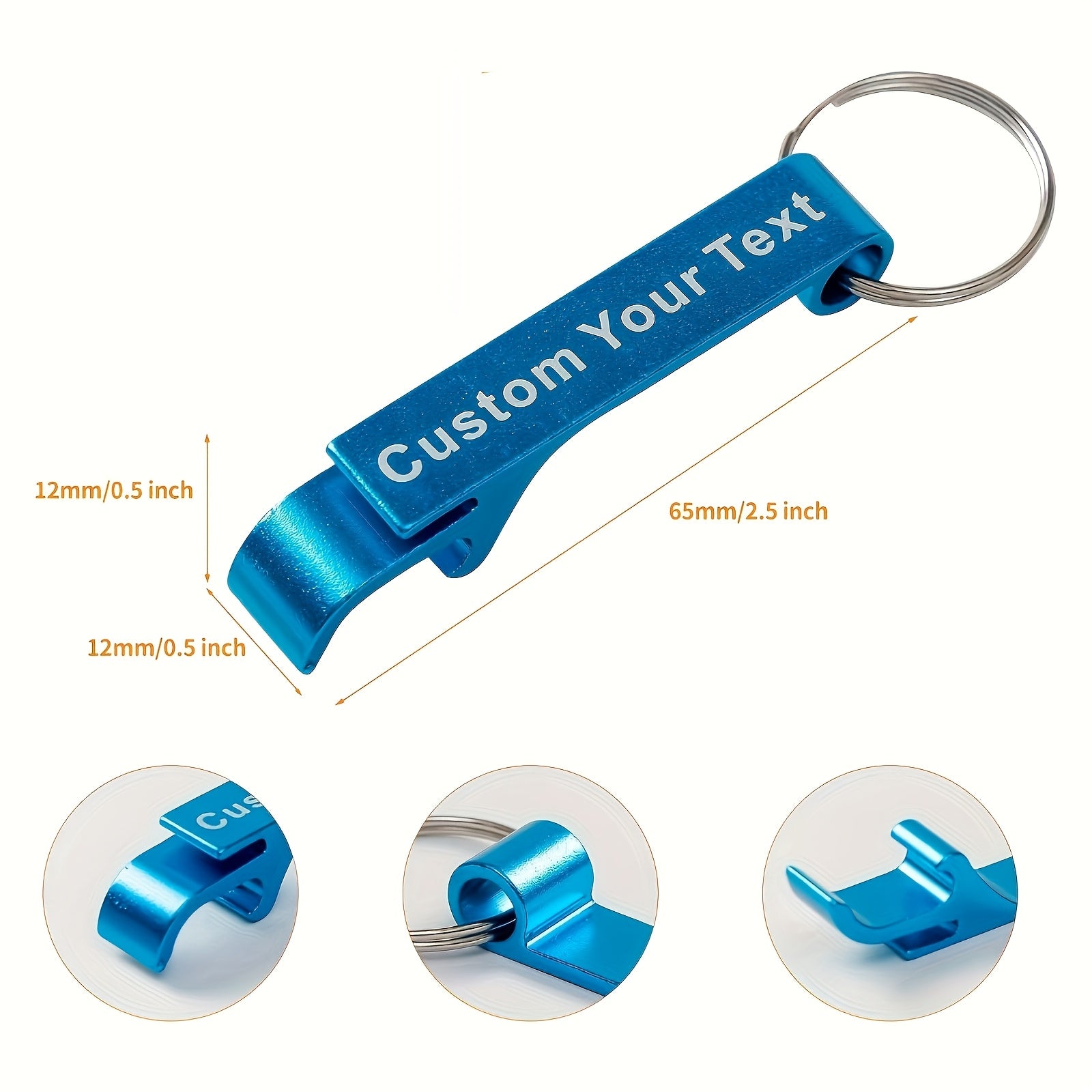 10 Custom Metal Bottle Opener Keychains for Parties and Celebrations Durable Kitchen and Restaurant Use