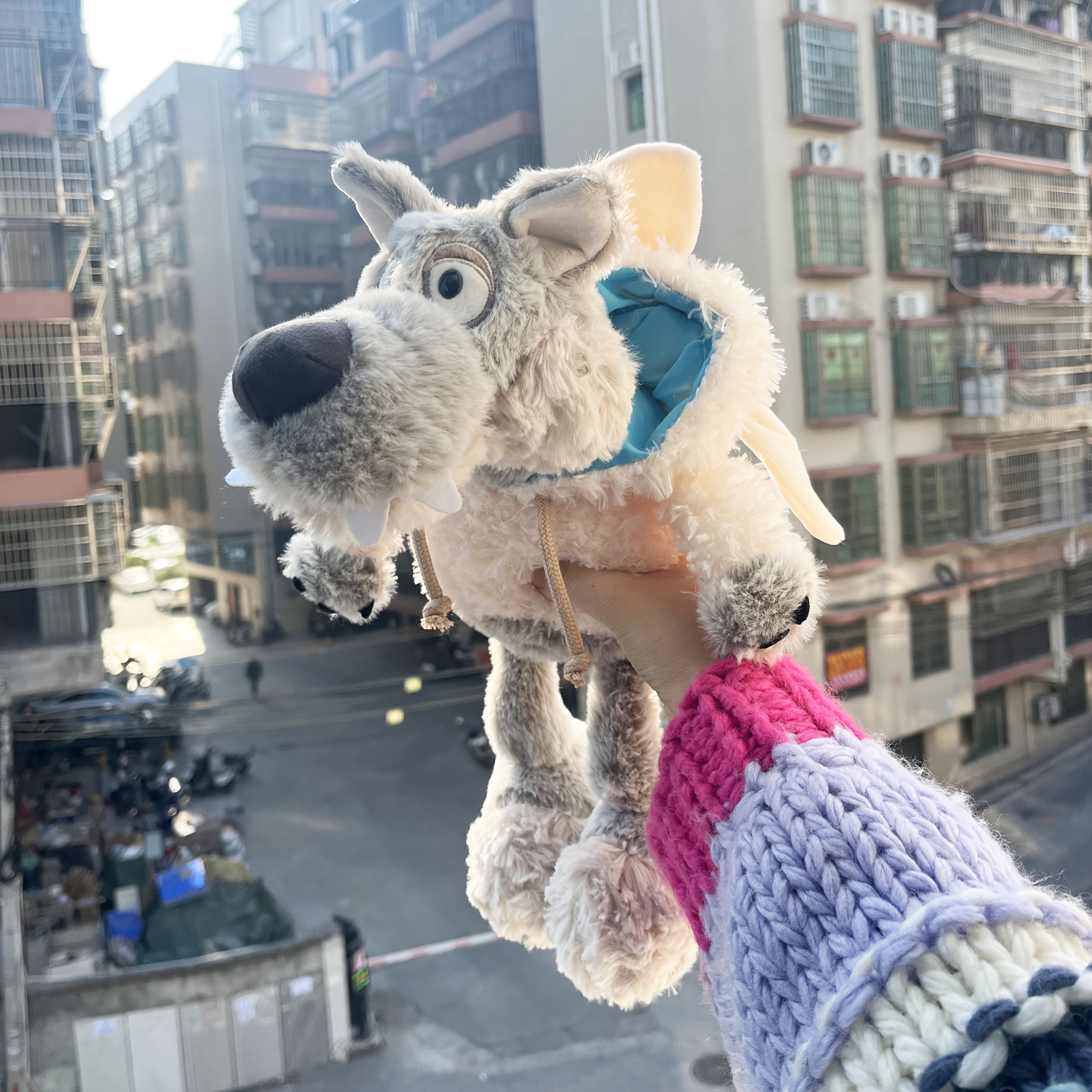 Juguete de lobo de peluche en ropa de oveja para niños, regalo de máquina de garra, poliéster gris