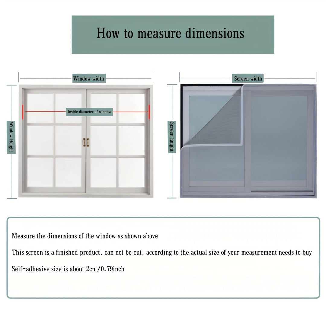 Self-Adhesive Mosquito Window Screen with Invisible Mesh for Home Installation