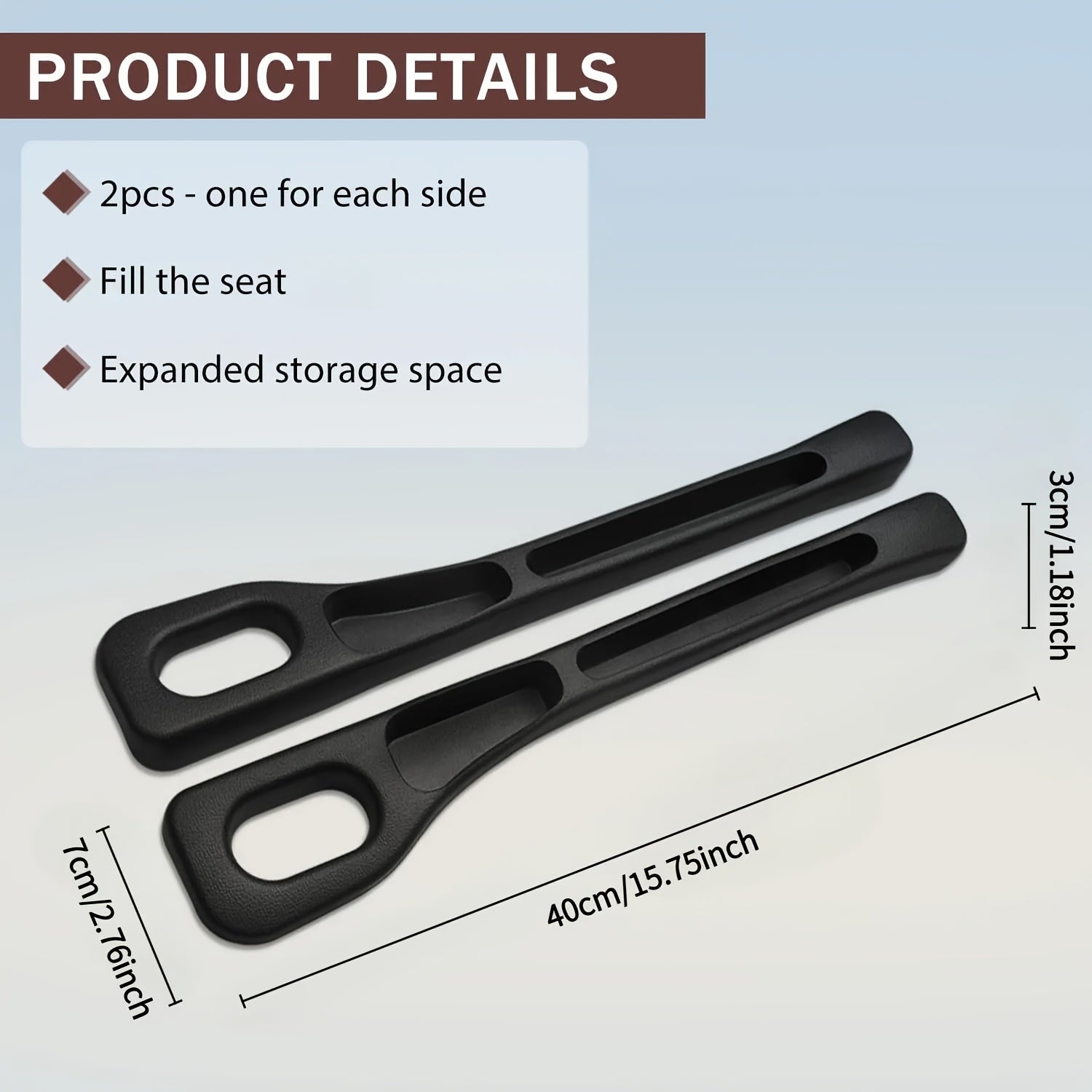 Cubo de almacenamiento para huecos de asientos de coche, material suave, anti-caídas, doble cara