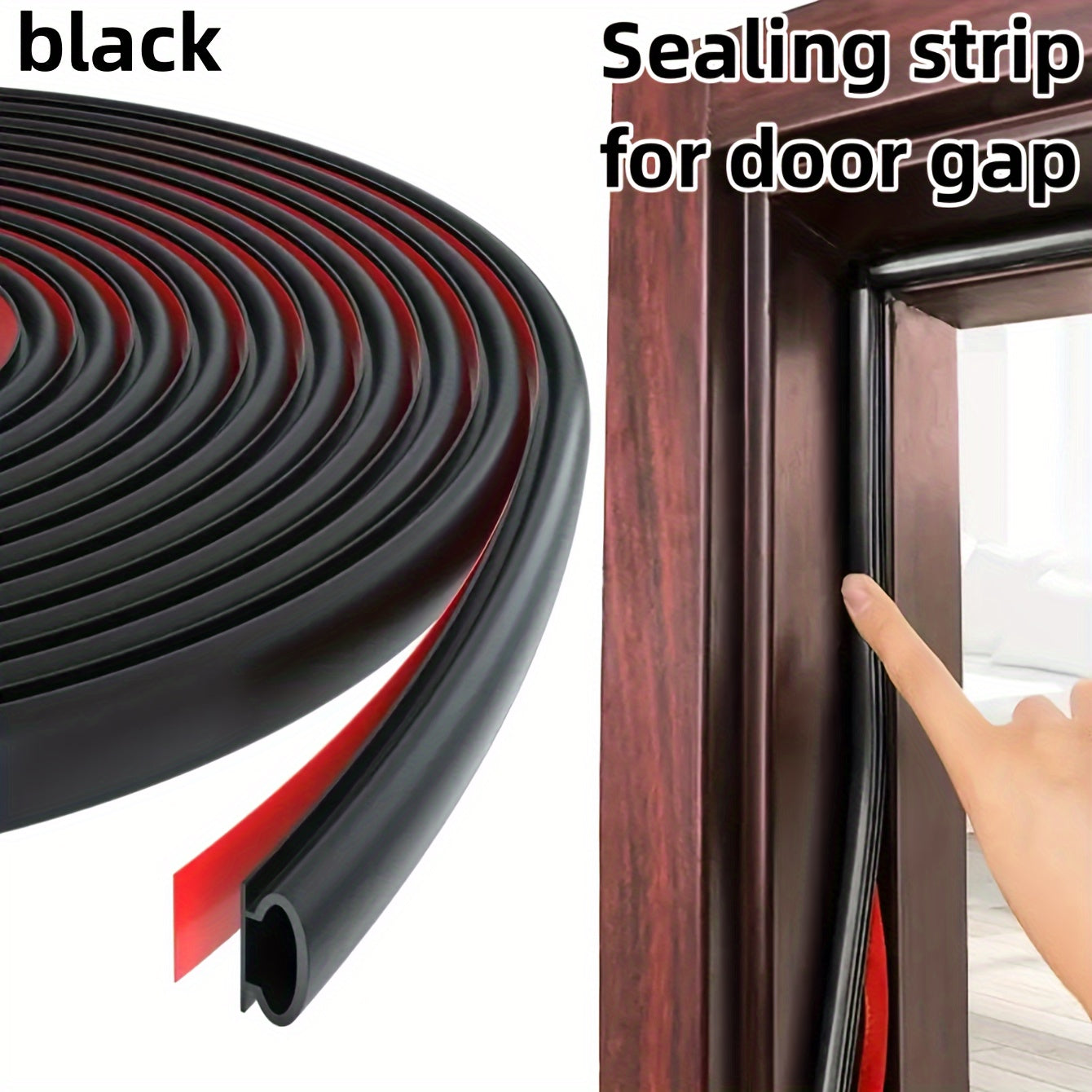 D-Shape Weather Stripping Self-Adhesive Soundproof Insulation for Doors and Windows