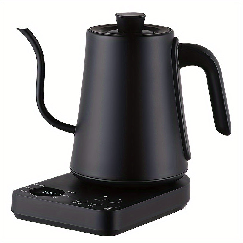 Electric Kettle 1L Stainless Steel Gooseneck for Pour Over Coffee Tea Black