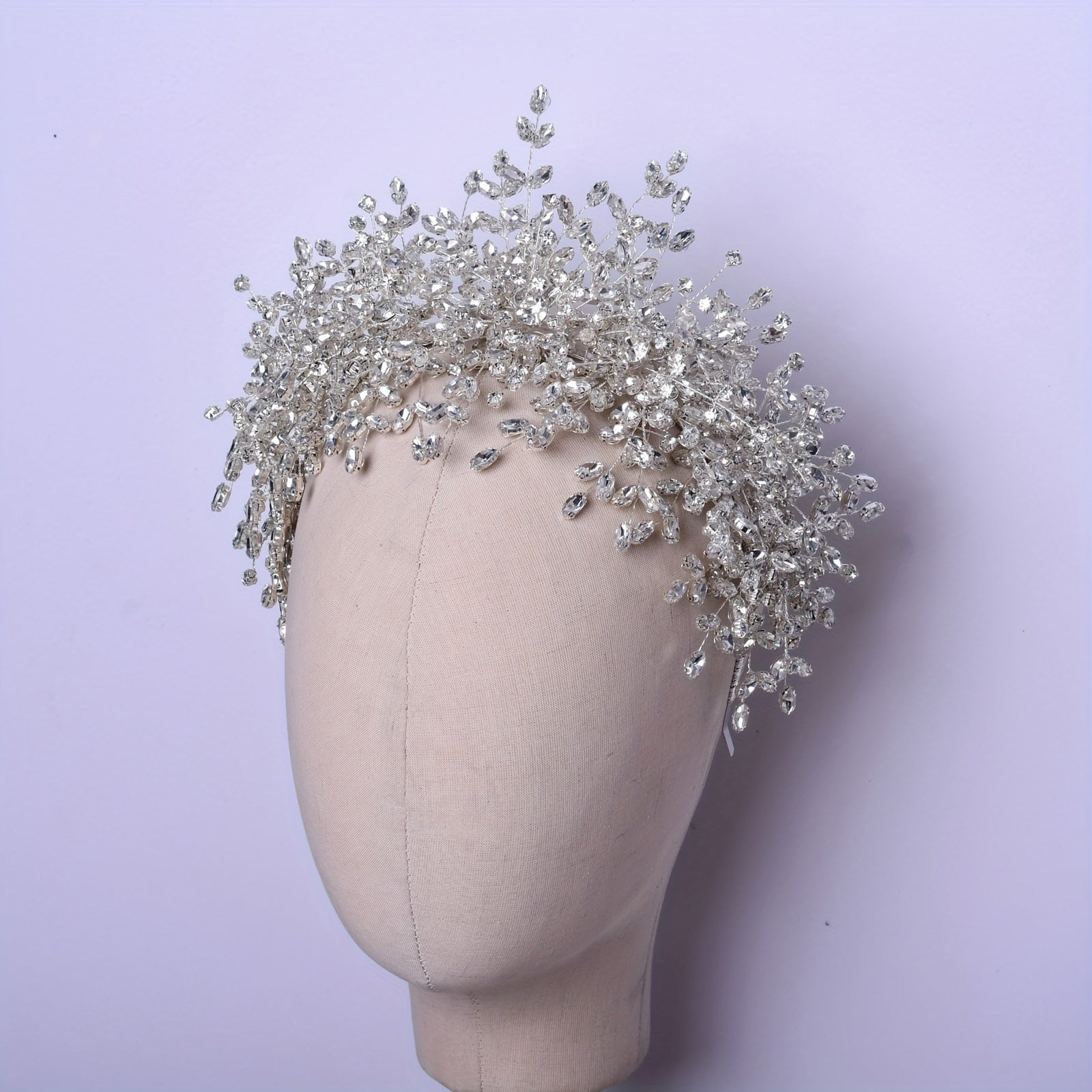 Elegant Snow Queen Headpiece for Brides Rhinestone Crown Accessories