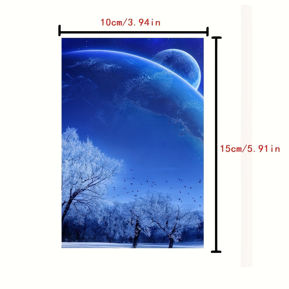 50-Piece Galaxy Starry Sky Wall Art Kit Night Poster Set for Bedroom Living Room