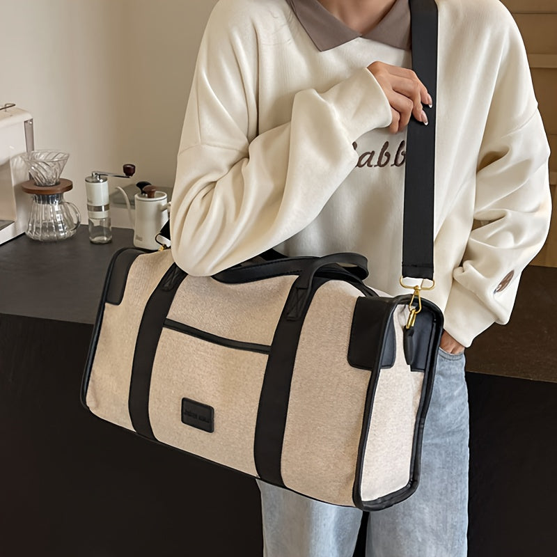 Yengil sayohat duffel sumkasi, erkin uslubda: 17sm x 24sm x 44sm. Qisqa sayohatlar va biznes sayohatlari uchun ideal.