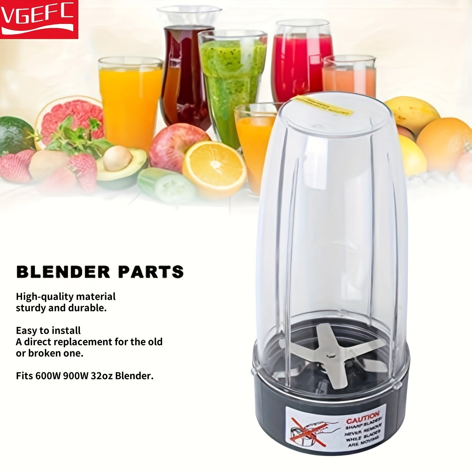 Tanzfrosch 32oz Cup And Extractor Blade Replacement Parts Blender Accessories For Nutribullet 600W 900W