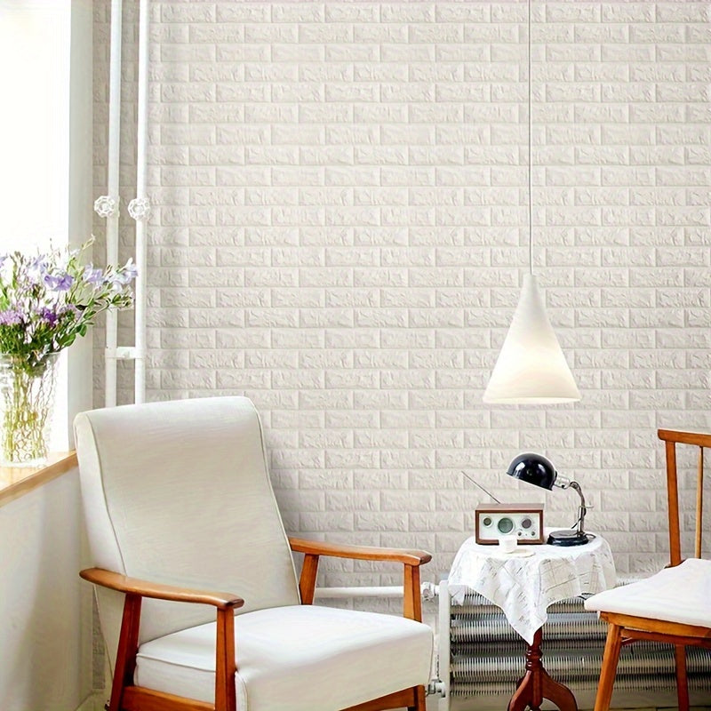 3D Wall Tile Stickers Waterproof Self-Adhesive Decorative Collision Prevention Ceiling Protection