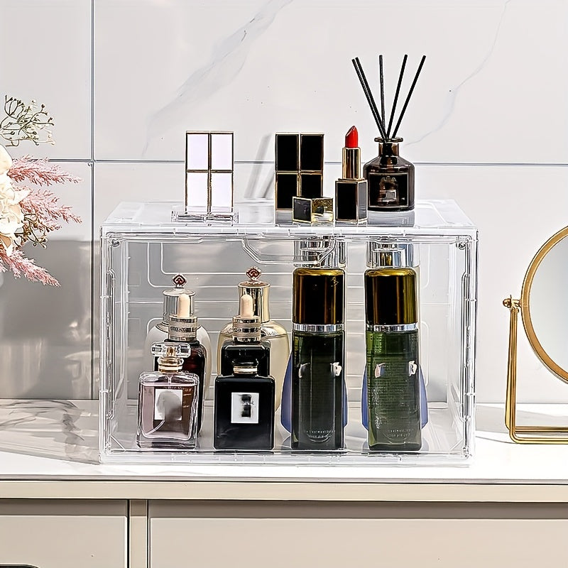 6-Pack Clear Plastic Shoe Organizer Waterproof Stackable with Magnetic Closure