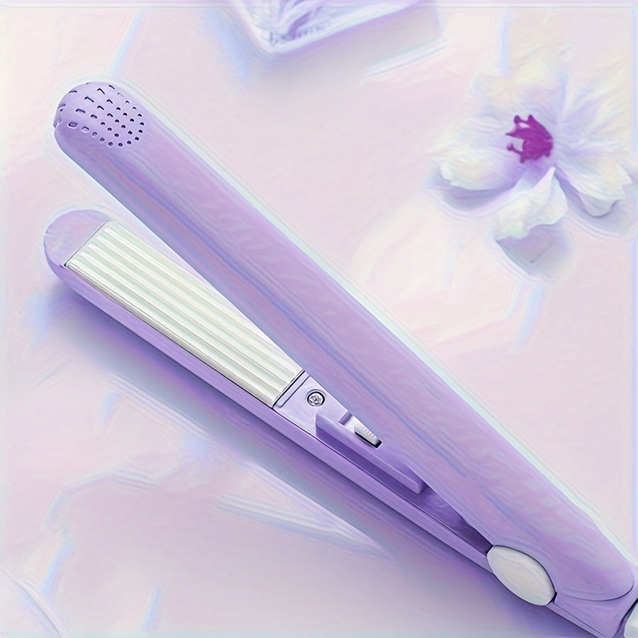 2-in-1 Mini Wave Style Curling Iron and Flat Iron Ceramic Hair Curler 110V 220V