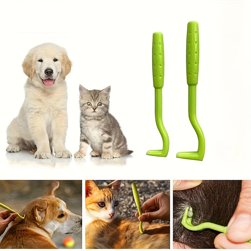 3pcs Pest Tick Remover Kit for Dogs Cats and Humans Easy Plastic Painless Safe