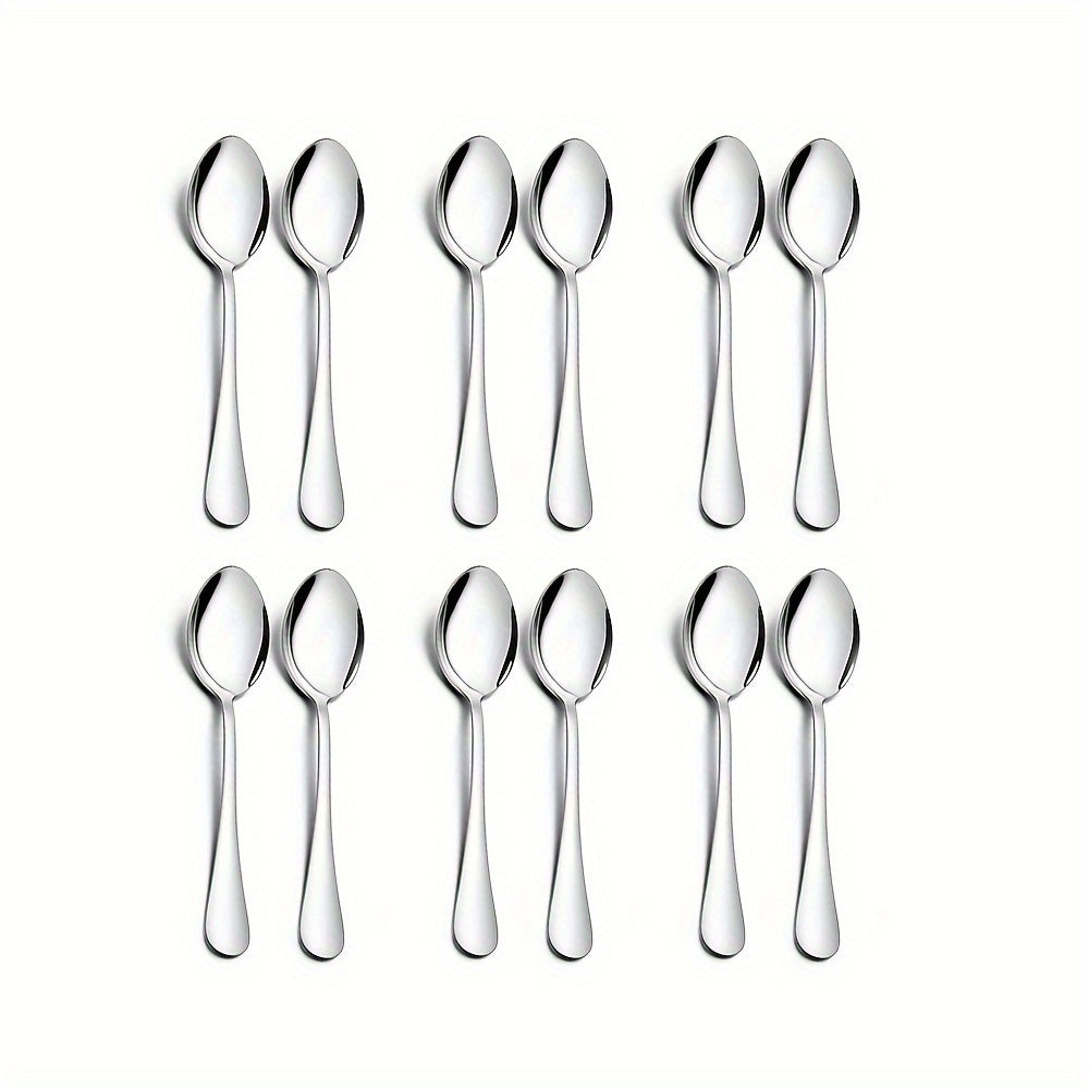 Set of 4/12 Stainless Steel Mini Coffee Spoons 4.8 Inches Dishwasher Safe