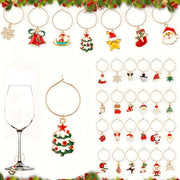 Set of 6 or 12 Christmas Wine Glasses for Banquet Parties