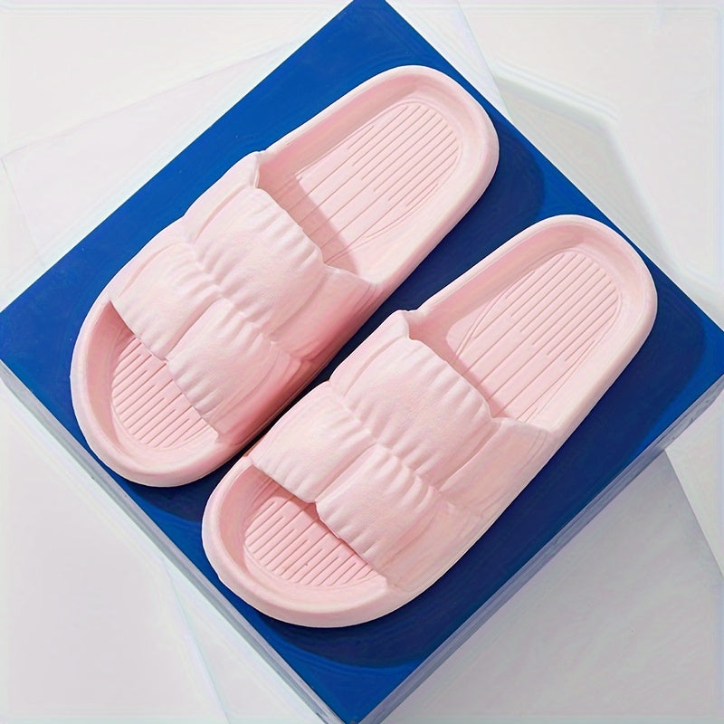 Women's EVA Slides Textured Solid Color Non-Slip Beach Shoes