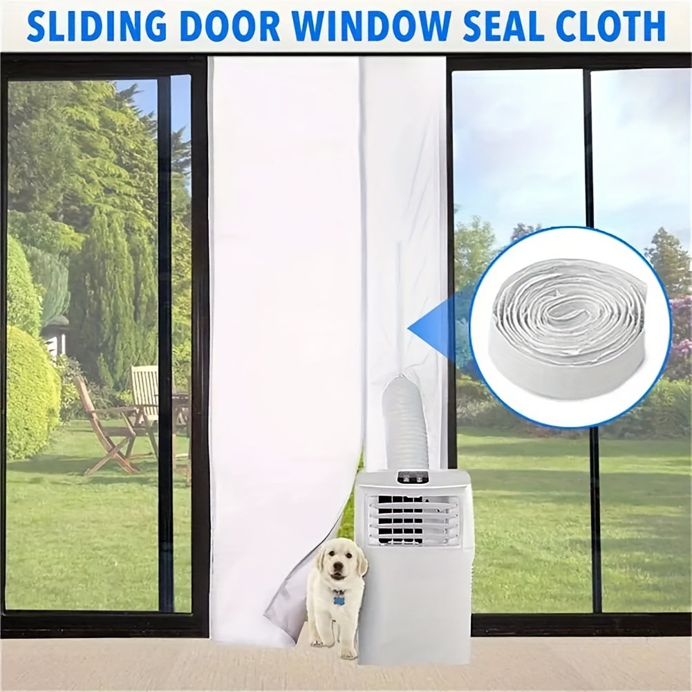Indoor Mobile AC Sealing Accessory 58x90cm Door Window Baffle Cloth Plastic