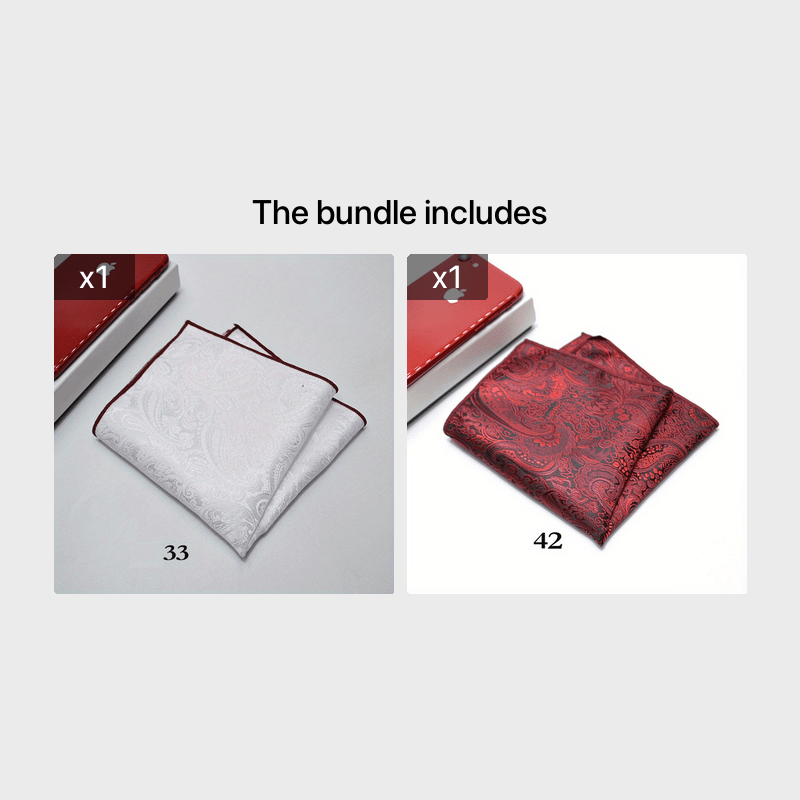 Pañuelo de bolsillo de jacquard paisley para hombre, patrón de anacardo, accesorio elegante