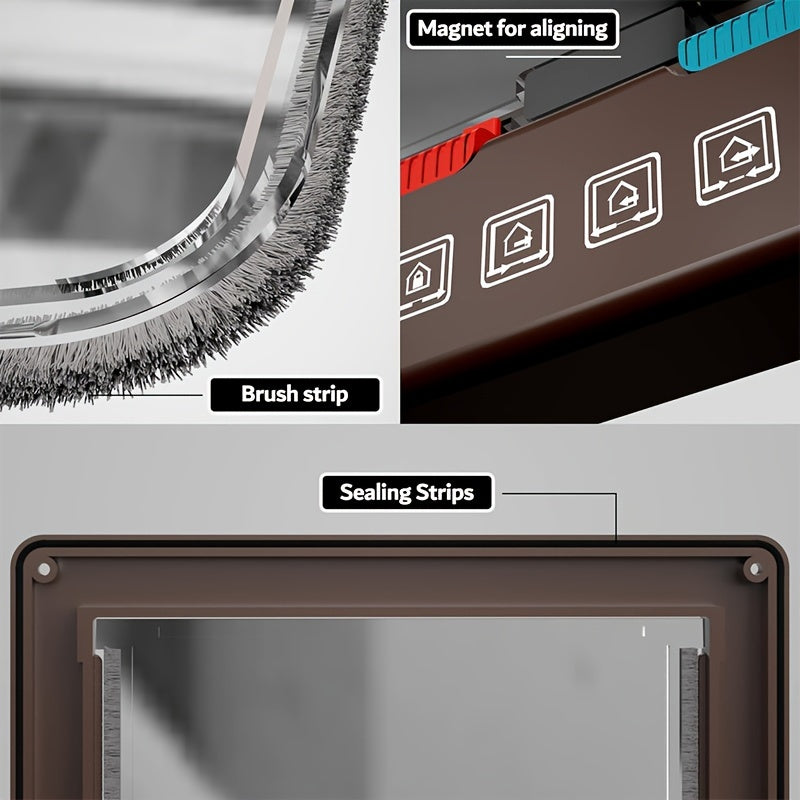 Two-Way Pet Door for Cats and Dogs ABS Secure and Convenient Access