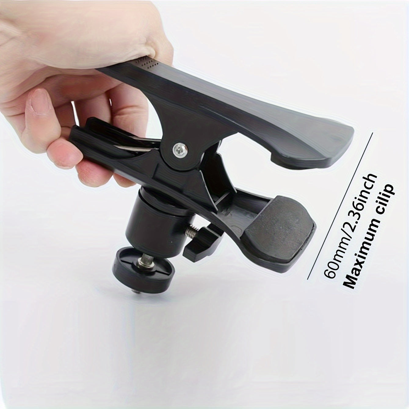 Black Alloy Cell Phone Clip for Live Streaming and Recording Musical Instruments Selfie Holder